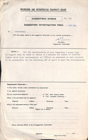 "Suggestions Scheme - Suggestion Investigation Form"