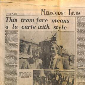 "This tram fare means a la carte with style"