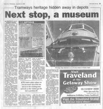 "Tramways Heritage hidden away in depots - Next Stop, a museum"