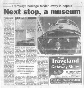 "Tramways Heritage hidden away in depots - Next Stop, a museum"