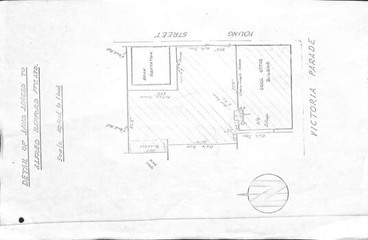 "Detail of land leased to Alfred Kefford Pty Ltd"