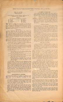 "Motor Car Act 1915 - Regulations"
