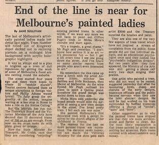 "End of the line is near for Melbourne's painted ladies"