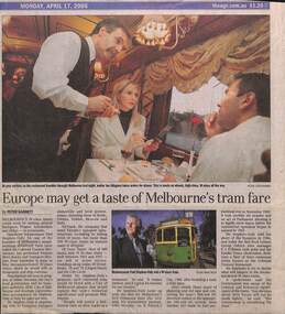 "Europe may get a taste of Melbourne's tram fare"