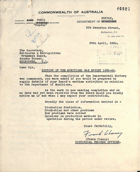 "History of the Munitions War Effort 1939-45"