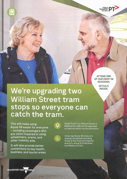 "We're upgrading two William Street tram stops so everyone can catch the tram"