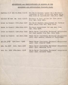 "Appointment and reappointment of members of the MMTB"