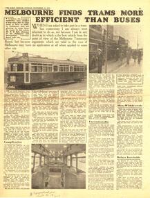 "Melbourne Finds trams Museum Efficient than buses"