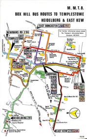 Set of 8 bus route maps