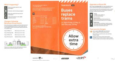 "Bus replace trams - tram route 96"