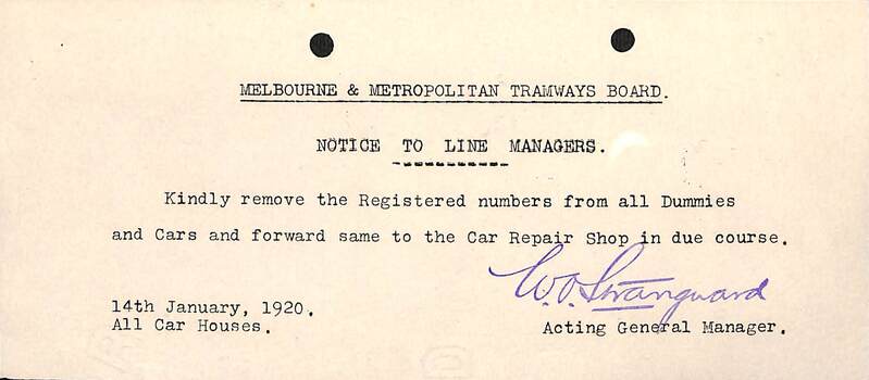 "Notice to Line Managers"