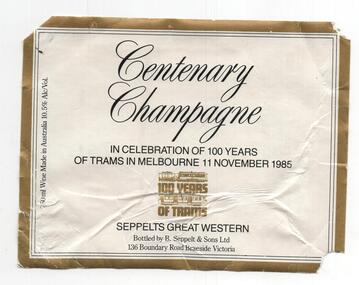 Ephemera - Bottle Label, Seppelts Great Western, 2006