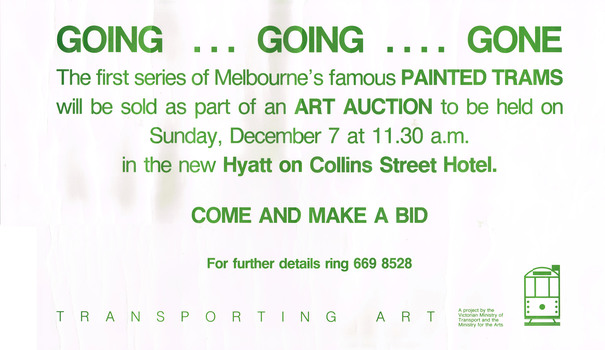 sale of the first series of Transport Art Trams
