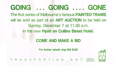 sale of the first series of Transport Art Trams