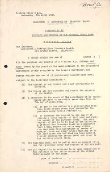"Contract No. 92 Purchase and removal of WB Cottage Royal Park - Tender form"