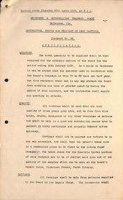"Manufacture, supply and delivery of iron castings contract No. 96"