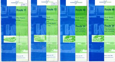 Set of 15 Yarra Trams timetables