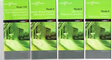 Set of   22 Yarra Trams timetables