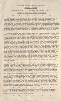 'AETA Souvenir Brochure - 32nd Special Tour - Saturday 10th February 1962 - closure of local tram routes at Footscray"