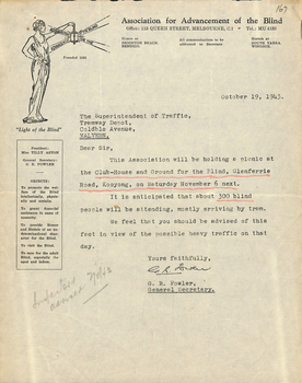 Association for Advancement of the Blind picnic on Saturday November 6, 1943