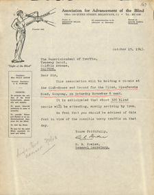 Association for Advancement of the Blind picnic on Saturday November 6, 1943