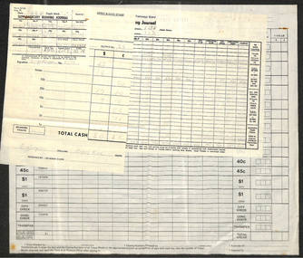 "Supplementary Running Journal", "M&MTB Conductor's Pay in slip", "Conductor's Running Journal", "Weekly Record of Conductors Ticket Outfit"