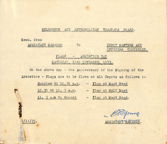 Armistice Day 1933 - Saturday 11 November 1933