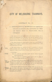 "Construction of Brick Sewer in Victoria St, Collingwood"