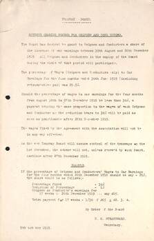 "Revenue Sharing scheme for Gripmen and Conductors"