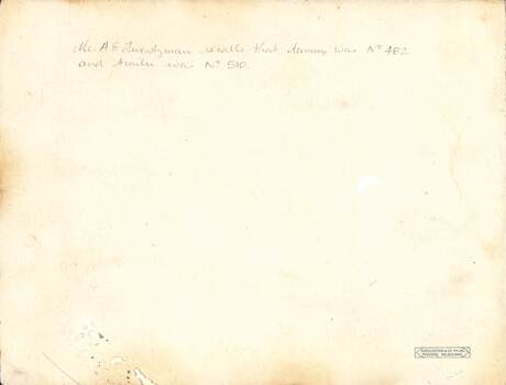 "Souvenir of peace, 1914-1919" - rear of copy 2