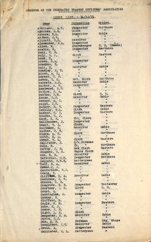 "Members of the Federated Tramway Officer's Association"