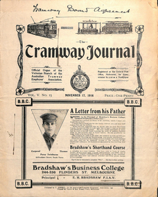 "The tramway journal - Vol 5 No 15, November 17, 1916"