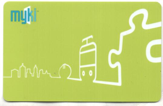 Myki rechargeable tickets, smart card,