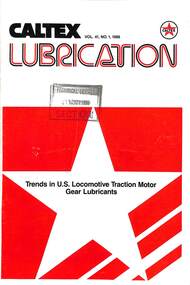 "Caltex Lubrication publication re traction motor gear lubricants – locomotives"