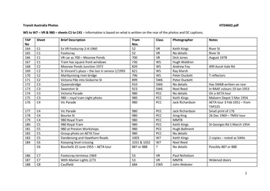 "TAP - Part C - W5 to W7 – VR & 980 – sheets C1 to C41 "