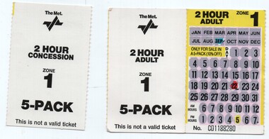 Scratch ticket - 2 hour adult- Zone 1,