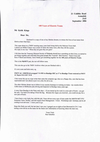 "List of Melbourne Trams - MMTB A to V class", "Melbourne Tram Classes - Old Tram Lives"