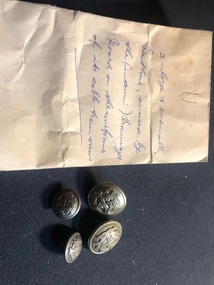 Uniform - Coat Button/s, Buttons Birmingham, c1916