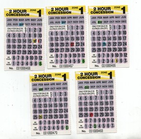 Set of five scratch tickets