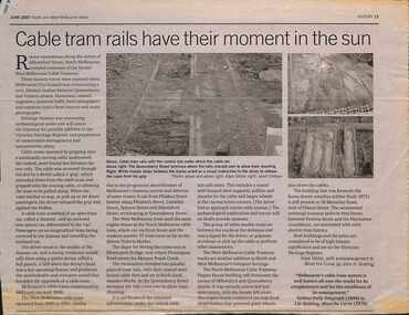"Cable tram rails have their moment in the sun"