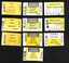 Set of ten "Inner Weekly Travelcards" -