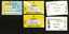 Set of five miscellaneous travel cards.