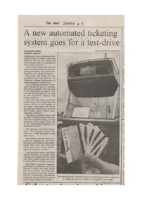 "A new automated ticketing system goes for a test drive"