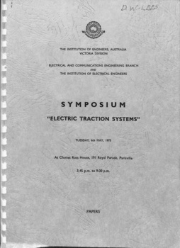 "Symposium 'Electric Traction Systems"