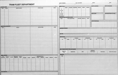 "Tram Fleet Department" - Daily Log Book