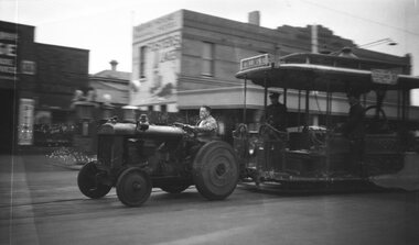 Towing a grip car - South Melbourne depot