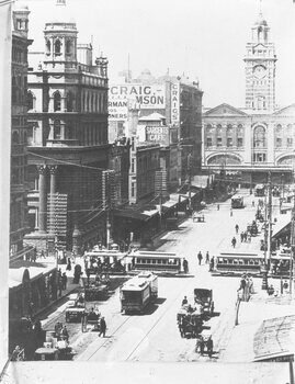 cable trams - Collins and Elizabeth Sts.