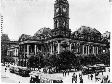 Melbourne Town Hall cable trams