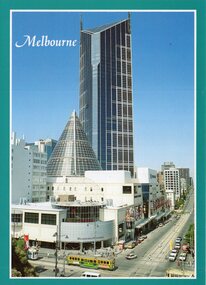 La Trobe St with the Melbourne Central building