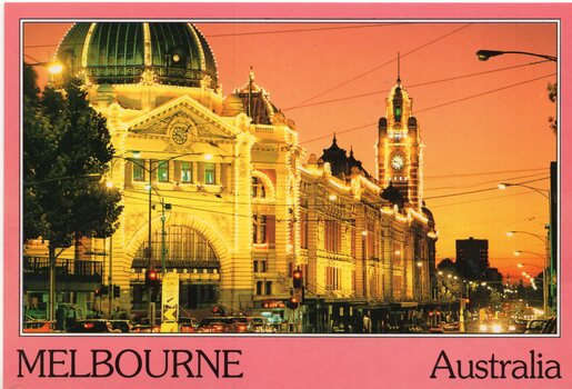 Flinders St Station at night
